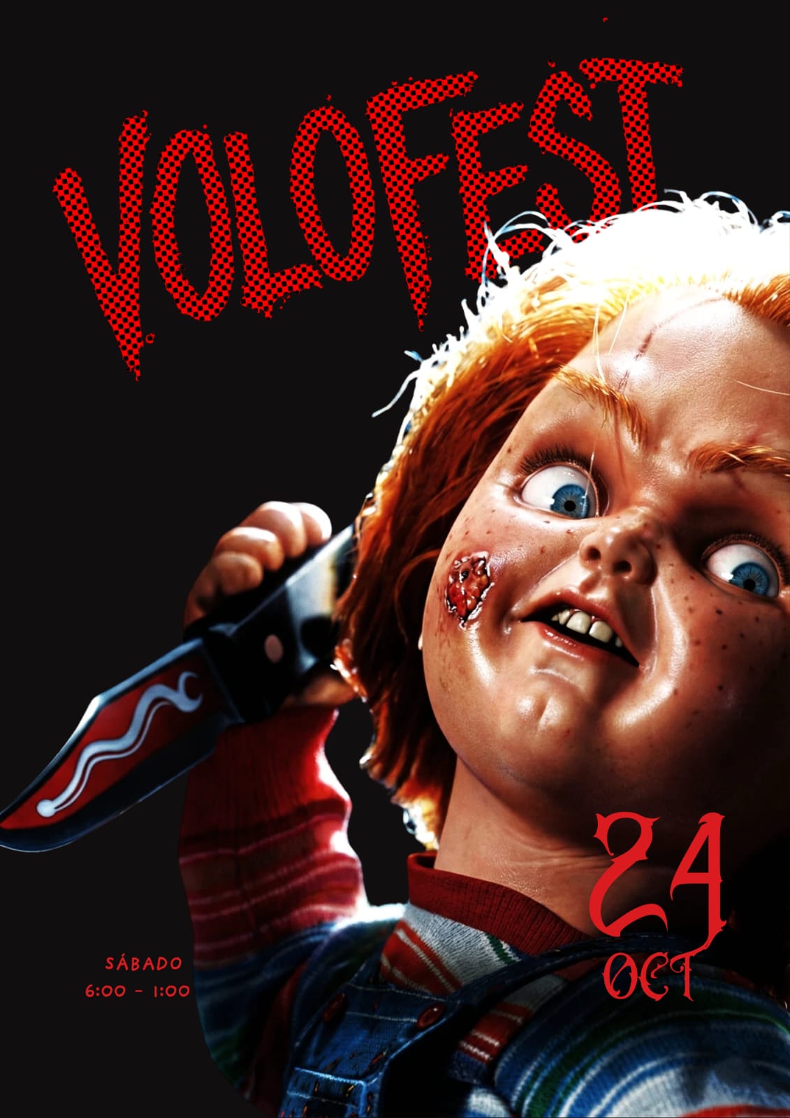 Cartel VOLOFEST — muñeco
