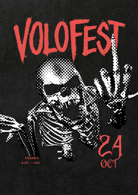 Cartel VOLOFEST — esqueleto