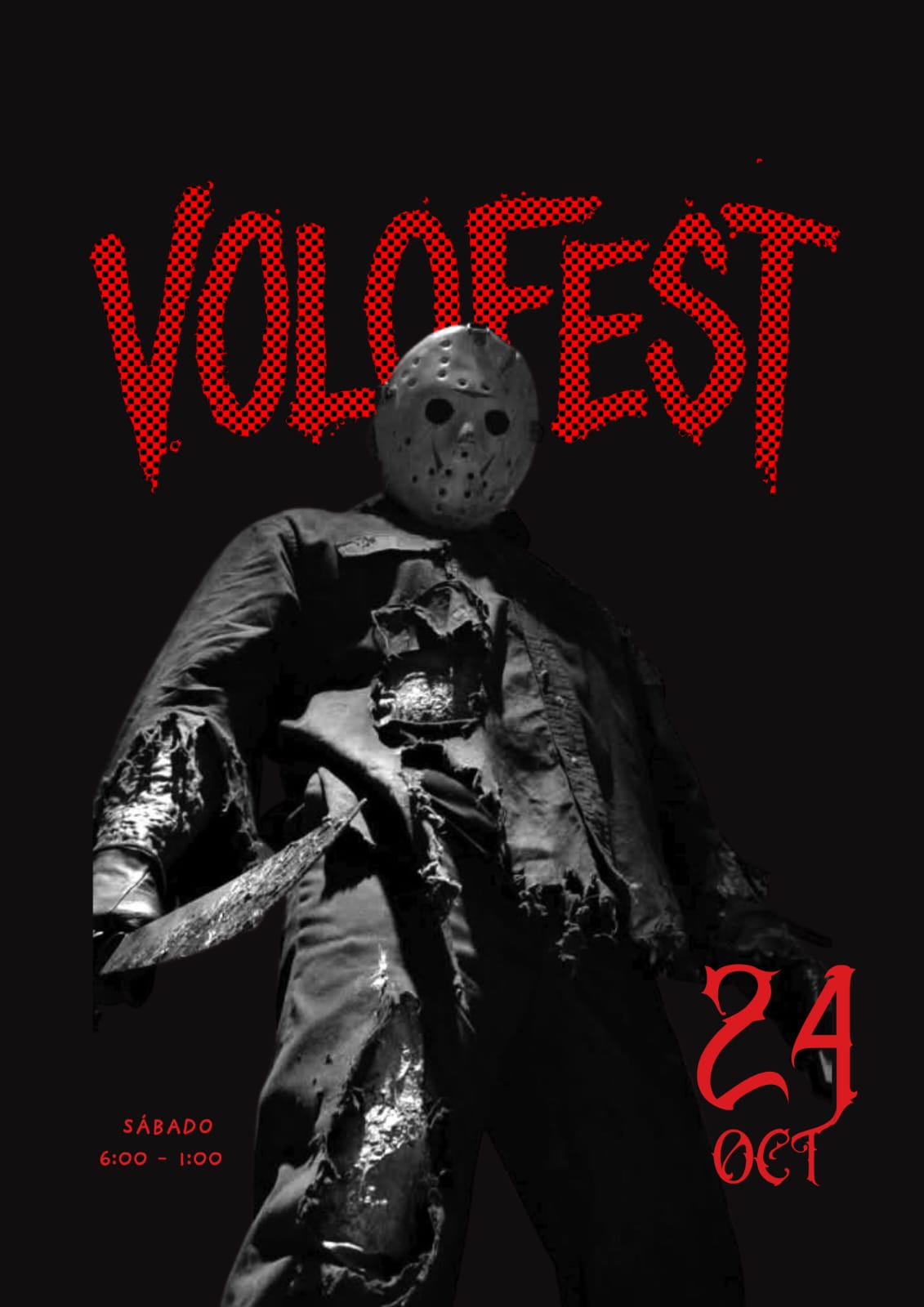 Cartel VOLOFEST — máscara de hockey