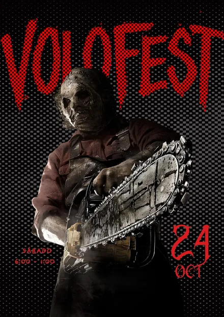 Cartel VOLOFEST — motosierra