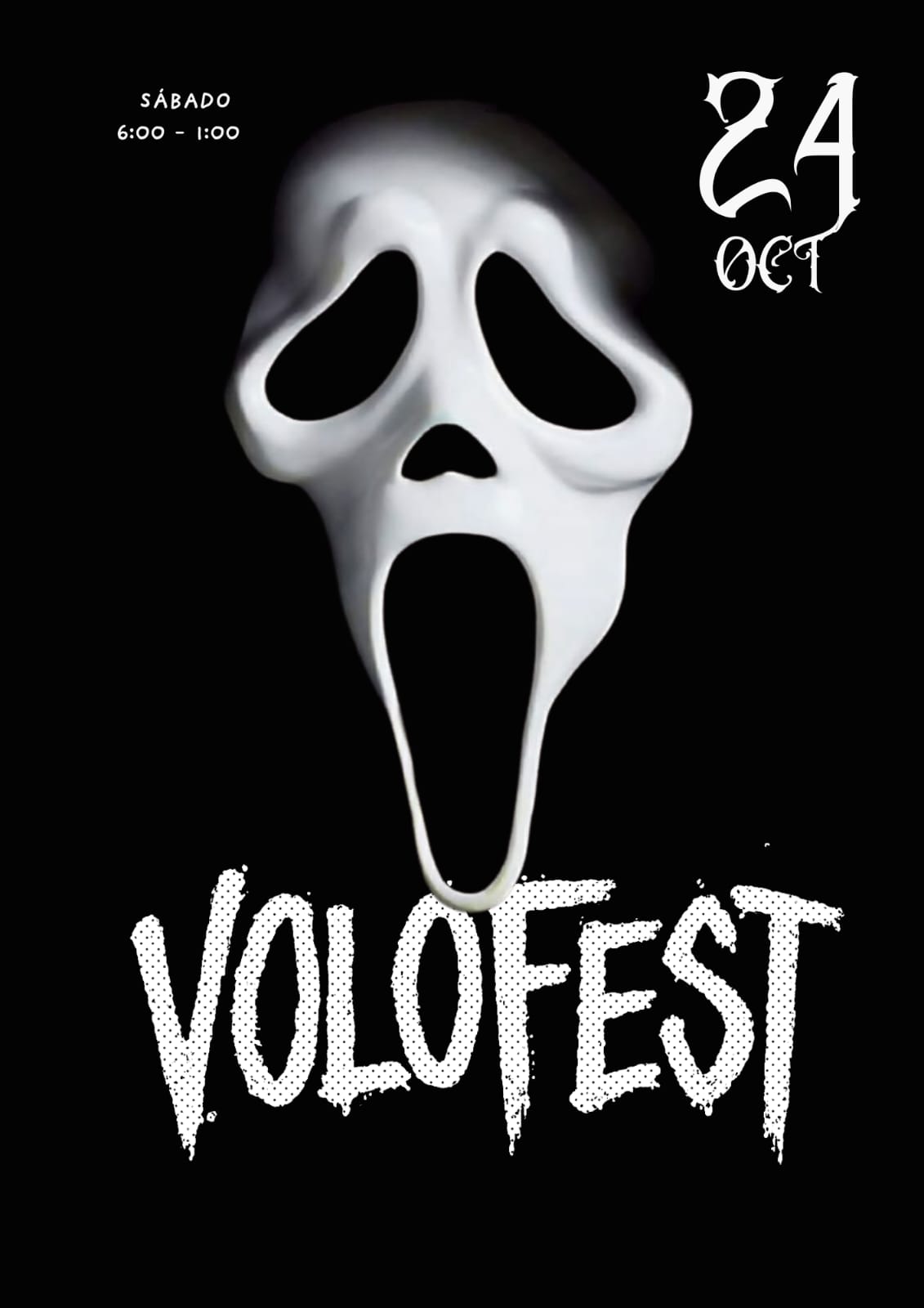 Cartel VOLOFEST — máscara